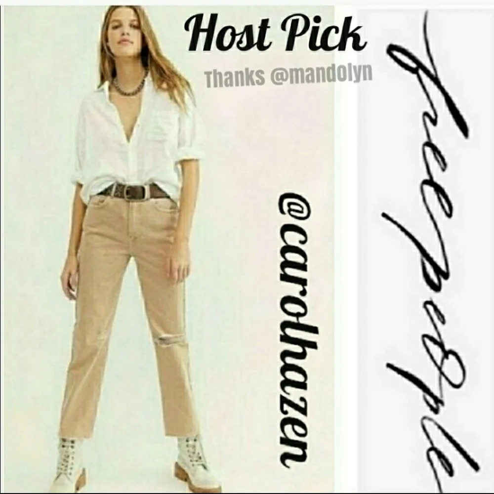 We The Free High Rise Bohemian Jeans Dakota Straight Leg Womens Spring - Picture 13 of 15